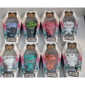 Deddy Bears Full Set of 8 Mini Figures Complete Collection w/ Coffin Boxes